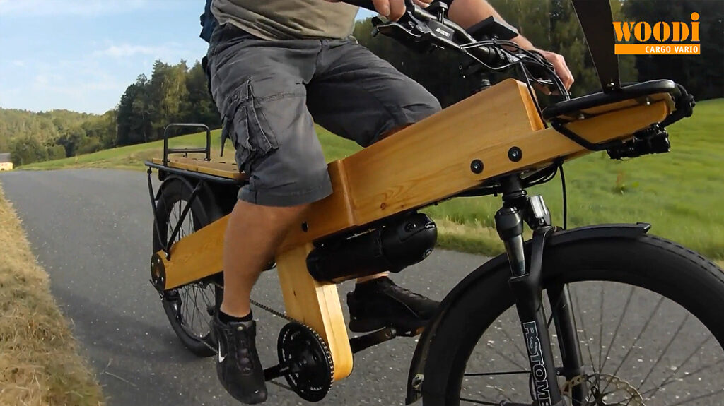 wooden cargo bike