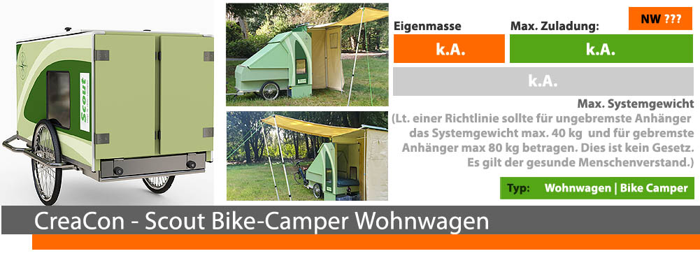 Creacon-scout-bike-camper - Der Fahrradwohnwagen